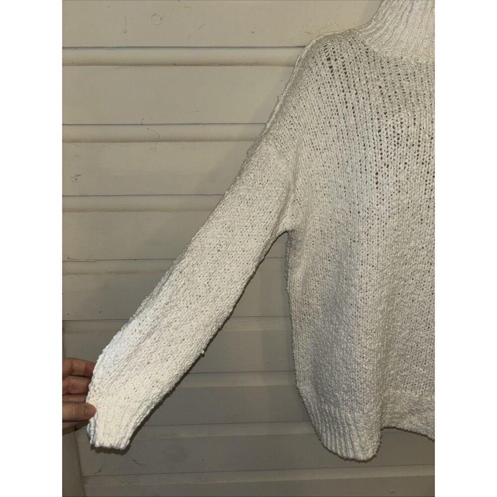 By Anthropologie Chunky Knit Mock Neck Long Sleeve Pullover Sweater Size M - Picture 5 of 7
